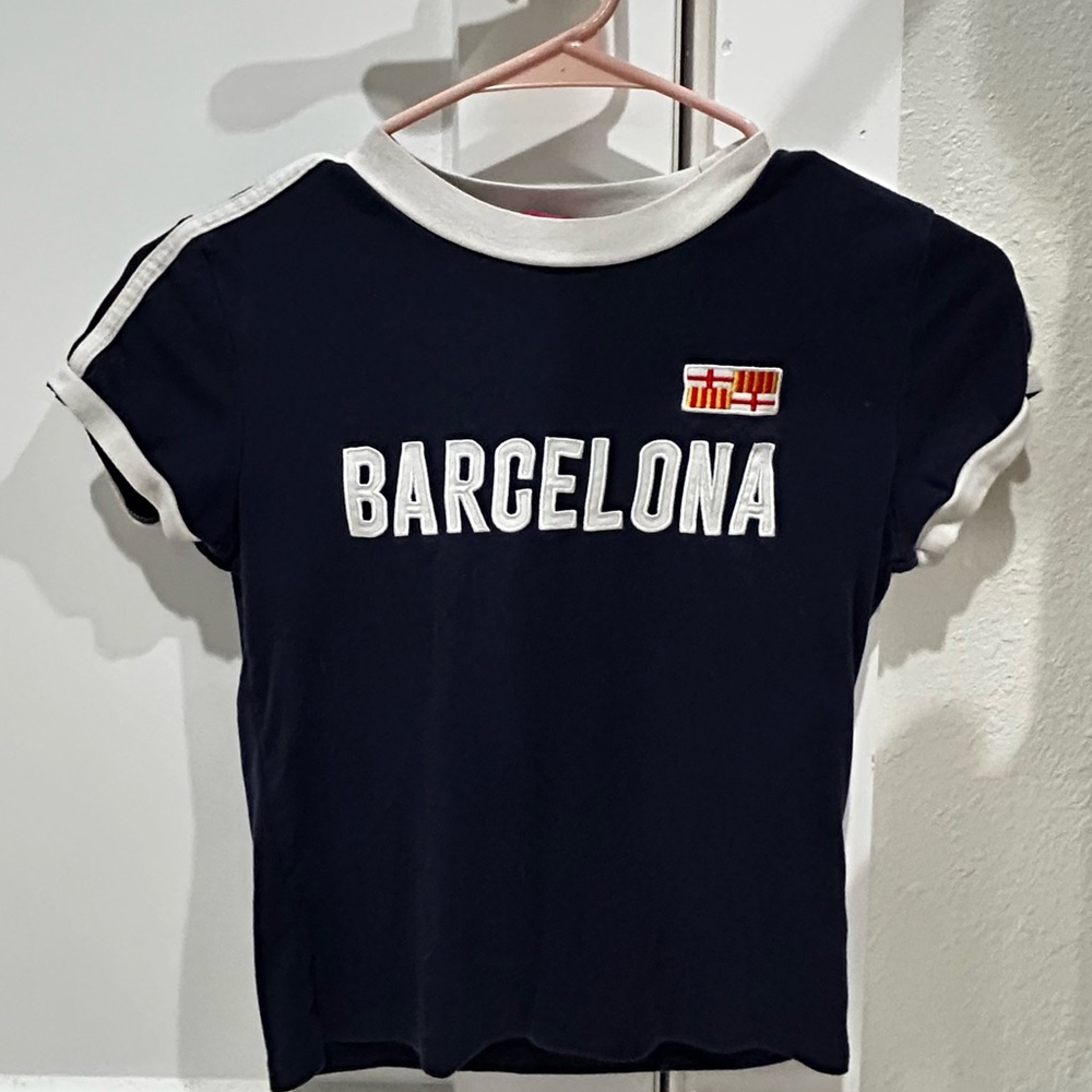 Edikted Navy and White T-Shirt